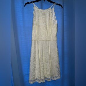 Elegant Cream Lace Dress